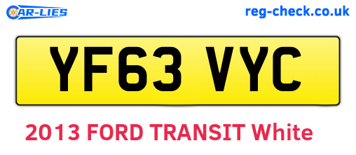 YF63VYC are the vehicle registration plates.