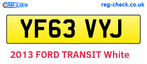 YF63VYJ are the vehicle registration plates.