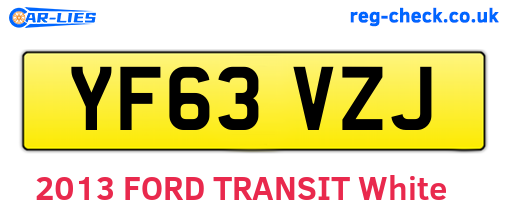 YF63VZJ are the vehicle registration plates.