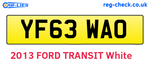 YF63WAO are the vehicle registration plates.