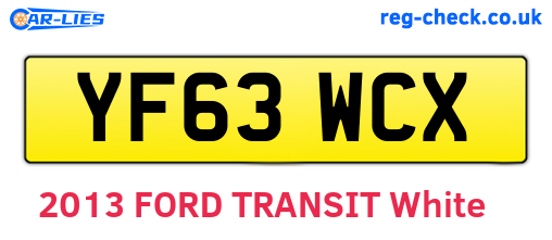 YF63WCX are the vehicle registration plates.