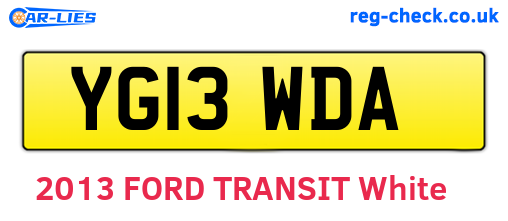 YG13WDA are the vehicle registration plates.