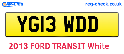 YG13WDD are the vehicle registration plates.
