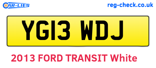 YG13WDJ are the vehicle registration plates.