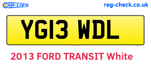 YG13WDL are the vehicle registration plates.