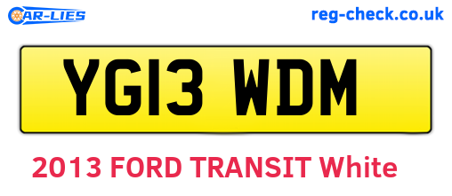 YG13WDM are the vehicle registration plates.
