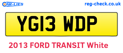 YG13WDP are the vehicle registration plates.