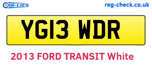 YG13WDR are the vehicle registration plates.
