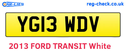 YG13WDV are the vehicle registration plates.