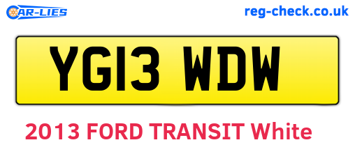 YG13WDW are the vehicle registration plates.
