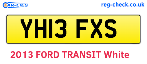 YH13FXS are the vehicle registration plates.