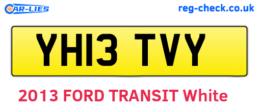 YH13TVY are the vehicle registration plates.