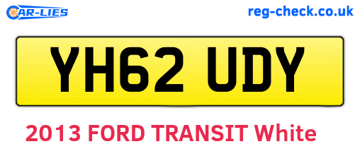 YH62UDY are the vehicle registration plates.