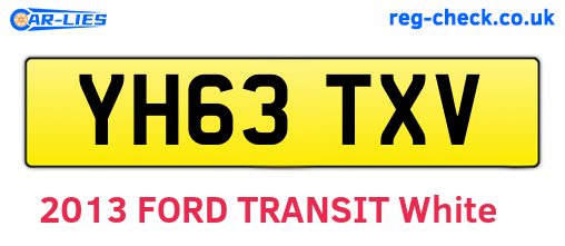 YH63TXV are the vehicle registration plates.