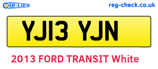 YJ13YJN are the vehicle registration plates.