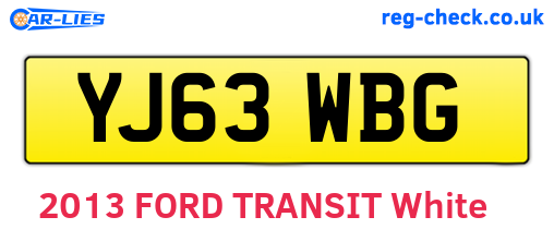 YJ63WBG are the vehicle registration plates.