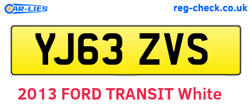 YJ63ZVS are the vehicle registration plates.
