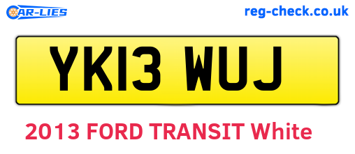 YK13WUJ are the vehicle registration plates.