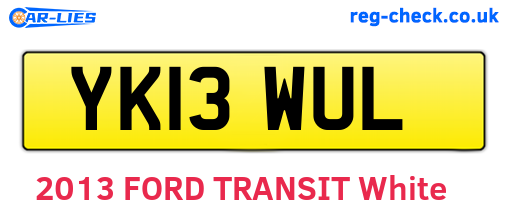 YK13WUL are the vehicle registration plates.