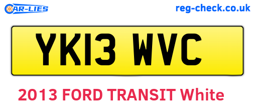 YK13WVC are the vehicle registration plates.