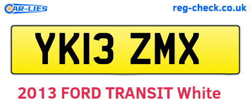 YK13ZMX are the vehicle registration plates.