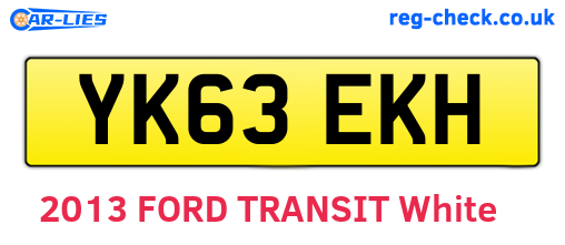 YK63EKH are the vehicle registration plates.