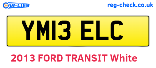 YM13ELC are the vehicle registration plates.