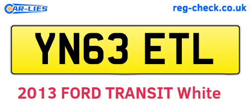 YN63ETL are the vehicle registration plates.