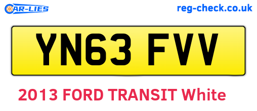 YN63FVV are the vehicle registration plates.