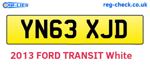 YN63XJD are the vehicle registration plates.