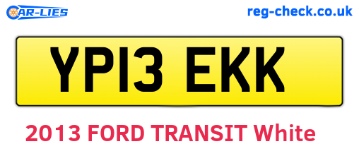 YP13EKK are the vehicle registration plates.