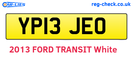 YP13JEO are the vehicle registration plates.