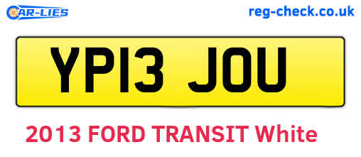 YP13JOU are the vehicle registration plates.