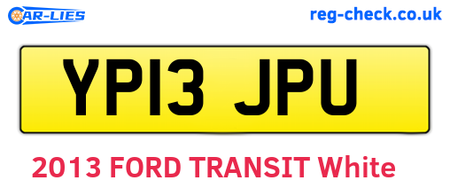 YP13JPU are the vehicle registration plates.
