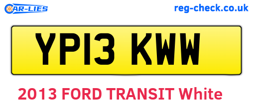 YP13KWW are the vehicle registration plates.