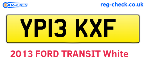 YP13KXF are the vehicle registration plates.