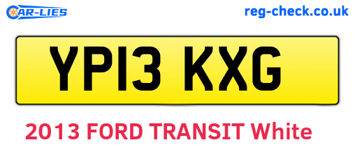 YP13KXG are the vehicle registration plates.