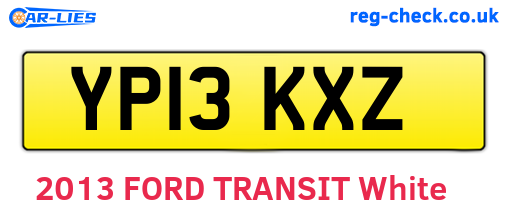 YP13KXZ are the vehicle registration plates.
