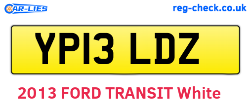 YP13LDZ are the vehicle registration plates.