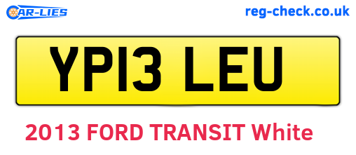 YP13LEU are the vehicle registration plates.