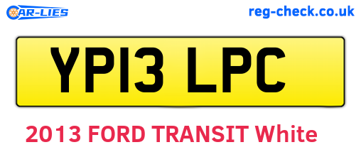 YP13LPC are the vehicle registration plates.