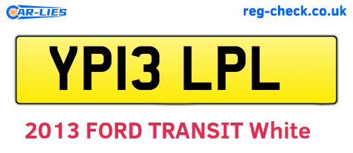 YP13LPL are the vehicle registration plates.