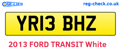 YR13BHZ are the vehicle registration plates.