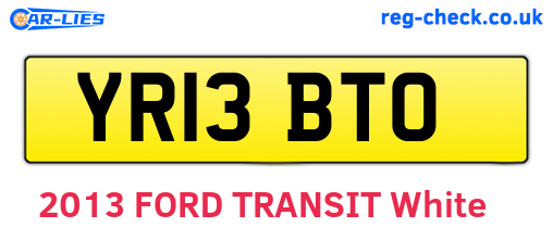 YR13BTO are the vehicle registration plates.