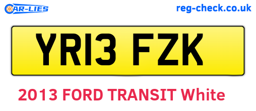 YR13FZK are the vehicle registration plates.