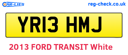 YR13HMJ are the vehicle registration plates.