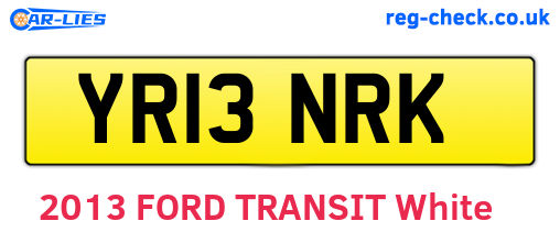 YR13NRK are the vehicle registration plates.