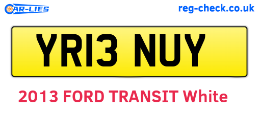YR13NUY are the vehicle registration plates.
