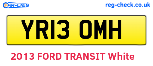 YR13OMH are the vehicle registration plates.