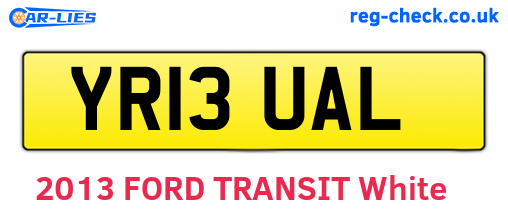 YR13UAL are the vehicle registration plates.